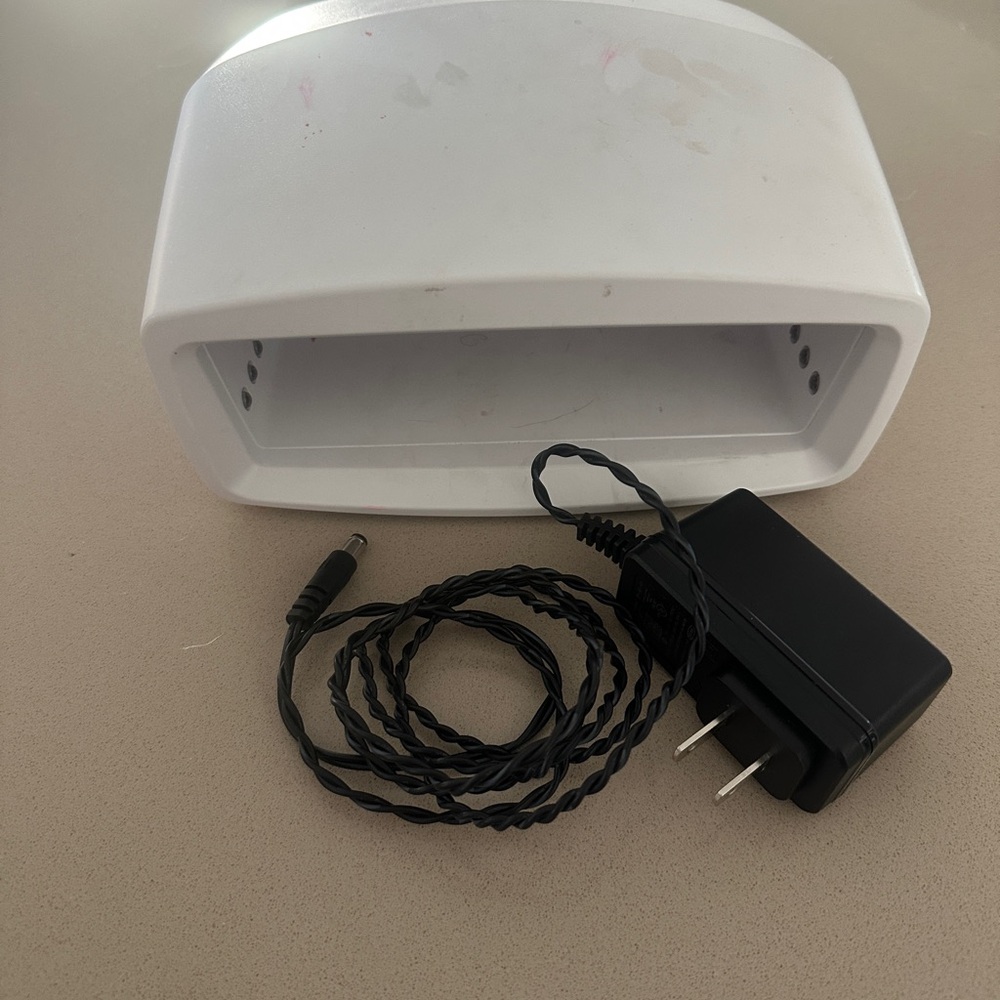 White Nail Lamp with Power Adapter